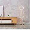 Lampadaires Moderne Cinq Anneaux Creative Led Lampe Simple Ligne Verticale Minimaliste Pour Salon Étude BedroomFloor