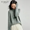 Vimly Autumn Winter Women Turtleneck Sweater Fashion Multicolor Loose Thick Warm Casual Tops Female Knitted Pullovers F5258 201223