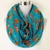 Fashion Fox Infinity Scarf Animal Kleine sjaals in lange tan sjaals panda dames halsdoek