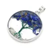 Pendant Necklaces Natural Stone Lapis Lazuli Pendants Reiki Heal Tree Of Life Charms For Jewelry Making DIY Trendy Necklace Bracelet Accesso