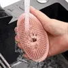 Silikonseife Geschirr Bad Drain Seifen Kasten Pinsel Küchenschwamm Aufbewahrungsschale Desktop Boden Keramikfliesen Reinigung Pinsel BH6409 Wly