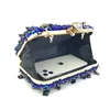 Kvällspåsar Doulbe Diamond Clutch Bag Sequin Beading Brodery Women Wedding Chain Shoulder Party Luxury Handbagevening