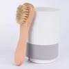 Brosse nettoyante pour le visage pour exfoliation du visage Poils naturels Brosses exfoliantes pour le brossage à sec avec manche en bois