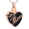 Siempre en mi corazón urnas conmemorativas joyería de cremación collares pendientes para cenizas mamá mujeres niñas cadenas