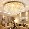 LED GOUDEN K9 Crystal plafondlampen armatuur Amerikaanse moderne hanglamp Europeaan luxueuze glanzende hangende lampen hotel huis indoor verlichting diameter120 cm