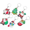 Favor Christmas Keychain Pendant Creative Cartoon Santa Claus Keyring Luggage Decoration Key Chain Gift Supplies