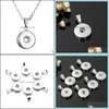 Pendant Necklaces Classic Snap Button Necklace Fit 18Mm Snaps Buttons Jewelry For Women Gif Baby Dh6Hk