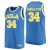 NCAA UCLA Bruins College Basket Zach Lavine Jersey 14 42 Kevin Love 5 Baron Davis 24 Jalen Hill 34 David Singleton Lonzo Ball 2 Blue White University Custom Name