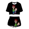 T-Shirt da donna Big Mouth Merch Set da due pezzi Summer Short Sleeve Crop Top Shorts Harajuku Streetwear 2022 American Adult Cartoon Women Sets