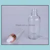 Förpackningsflaskor Office School Business Industrial Wholesale Clear Serum Glass Droper 5 ml 10 ml 15 ml 2 DHR5D