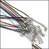 Kabeldrahtschmuck Schmuckfindungen Komponenten 1,5 mm Farbwachsschnurketten Halskettenarmband mit Verlängerungskette Sal DHFC6