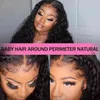 13x6x2 Water Wave Lace Front Wig Cheveux humains 30 pouces Transparent Glueless s 220608