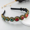 Crystal Rhinestone Bejeweled Pałąk dla kobiet błyszczący kolor ozdobiony koralikiem Boho Hairband Akcesoria dla dziewcząt