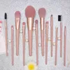 Makeup Tools 12 Pcs/lot Rose Gold Brushes Set Eye Shadow Blending Eyeliner Eyelash Eyebrow Brush For Tool Cosmetics Kit220422