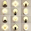 Quarto lâmpadas de parede sala estar fundo luminária moderna simples minimalista criativo escada corredor arandelas cabeceira interior