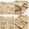 Letnie bawełniane spodenki ładunkowe męskie prace swobodne na zewnątrz wojskowe krótkie spodnie Multi Pocket Breczesy 220629