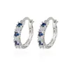 Stud Mini Sapphire Schmuck S925 Silberohrring für Mädchen Frauen Böhmen 925 Aros Mujer Oreja Orecchinistud6669624