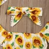 Set di abbigliamento Set estivo Brand Infant Born Baby Girl Clothes Girasole Top Pantaloncini Roupa De Menino OutfitSet di abbigliamentoAbbigliamento