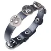 Acessórios de couro Wojiaer Men Silver Silver Wrist Pulseiras ajustáveis ​​para presente especial BC018