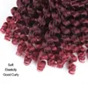 Jamaican Bounce Crochet Braid Hair Pre-looped Jumpy Wand Curl Twist Synthetic Hair 8 Inch