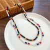 Bohemian Colorful Seed Bead Necklace And Earring For Women New Ethnic Handmade Bead Jewelry Set Summer Vacation Gift