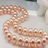 Charming 8-9mm real natural South sea pink pearl necklace 14k