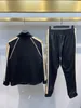 Autumn and Winter fashion brand designer tracksuits US size luxury tracksuit high quality reflective stripe ribbon design mens black leisure sports Tracksuits
