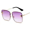 New 1843 designer Sunglasses brands for women brand men Women's Personality Metal Box Little Bee Men's sun glasses