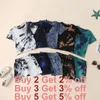 Summer Toddler Kids Baby Boys Girls Clothes Tracksuit Set Tiedye Printed Short Sleeve Tops Shorts Casual Outfits 220615