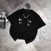 Nuova moda marca catena manica corta b classica scollatura collana girocollo sciolto T-shirt da uomo e da donna