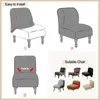 1 Piece Armless Accent Chair Cover Single Sofa Stool Slipcover Accent Stretch Slipper Chair Covers Elastic Couch Protector Cover 220513