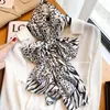 Scarves Leopard Print Headcloth Korean Style Sunscreen Long Scarf Classic 160X40CM Silk Four Seasons Fashion ShawlsScarves