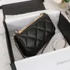 Kadınlar woc klasik flep cüzdan zincir çantalar modaya uygun GHW Top CO Tuts Totes Çok Pochette Kart Tutucu Siyah CrossBody Omuz Lüks C Çanak Çantalar 19cm