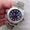 U1 St9 Master 40 Automatic Blue Dial Watch Stainless Steel Bracelet Mens Watch Scratch Resistant Sapphire Crystal Wristwatches With Enlarged Calendar