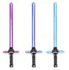 2 em 1 iluminação brinquedos de espada a laser Setwith Sound 7 Cores e Salto de Lights Saber para crianças Presentes de aniversário da festa 220809