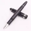 Promosyon MSK 149 Çeşme Kalemi Siyah Reçine Dönüş Kapağı M Mürekkep Kalemleri Beyaz Solitaire Ofis Seri Numarası ile Yazma Kalemleri