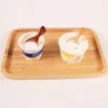 Sublimazione Mini cucchiaio di gelato in legno cucchiaio cucina cucchiaio di tè zucchero in legno sforo