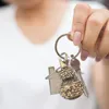 Schlüsselanhänger Stück Kalebasse Schlüsselanhänger Anhänger Messing Kürbis hängende Ornamente CharmsSchlüsselanhänger Forb22
