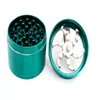 Rocker Concave Herb Grinders Multi Colors Smoking Accessories 55mm Diameter With Unique Logo Zinc Alloy For Glass Bongs Wholesale