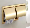 Porta carta igienica Portarotolo da bagno a parete singola Portarotolo da incasso in oro lucido Struttura interamente in metallo Acciaio inossidabile 304Toilet