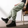 Men's Pants Cargo Men Spring Autumn Casual Streetwear Smart Fashion Clothing Ankle Length 9 Part Trousers Japan Style PantsMen's Drak22