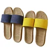 Suihyung Women Summer Shoes 2021 New Unisex Flax Slippers Comfortable Flat Casual Slides Ladies Indoor Flip Flops Female Sandals G220518