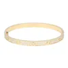 Pulseiras masculinas femininas, pulseiras de aço inoxidável, pulseiras de ouro, pulseira de prata rosa, presente, duas fileiras, diamante, chave de fenda, pulseira, joias, pulseira de amor