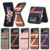 Verschillende fabriek Direct verkopen PU lederen telefoonhoesjes voor Samsung Galaxy Z FLIP3 FLIP4 Case Opp -pakketten