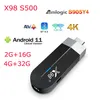 X98 S500 Mini Tv Box Stick Android 11.0 4K Amlogic S905Y4 2GB 4GB 16GB 32GB BT4 2.4G 5G Wifi Smart Tv box klucz sprzętowy do telewizora