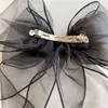 Stora Organza Bow Hårspinnar Hårtillbehör Söt Nätgarn Oversized Hair Clip Sommar Kvinna Tjejer Koreanska Hår Grifter Headdress AA220323