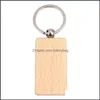 Keychains Fashion Accessories 50 Blank Wooden Keychain Rectangar Key Id Can Be Engraved Diy Drop Delivery 2021 Dhfwn