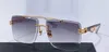 Top man fashion design sunglasses THE ARTIST I exquisite square cut lens K gold frame high-end generous style outdoor uv400 protective eyewear