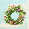 Decorative Flowers & Wreaths Eucalyptus Wreath Ormament Garland Decor Home Office Garden Party Wedding Arch Front Door Wall WindowDecorative