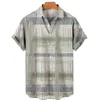 Mens Art Button Hawaiian Shirt Street Casual Elements Overized Stitching Shirt 220527